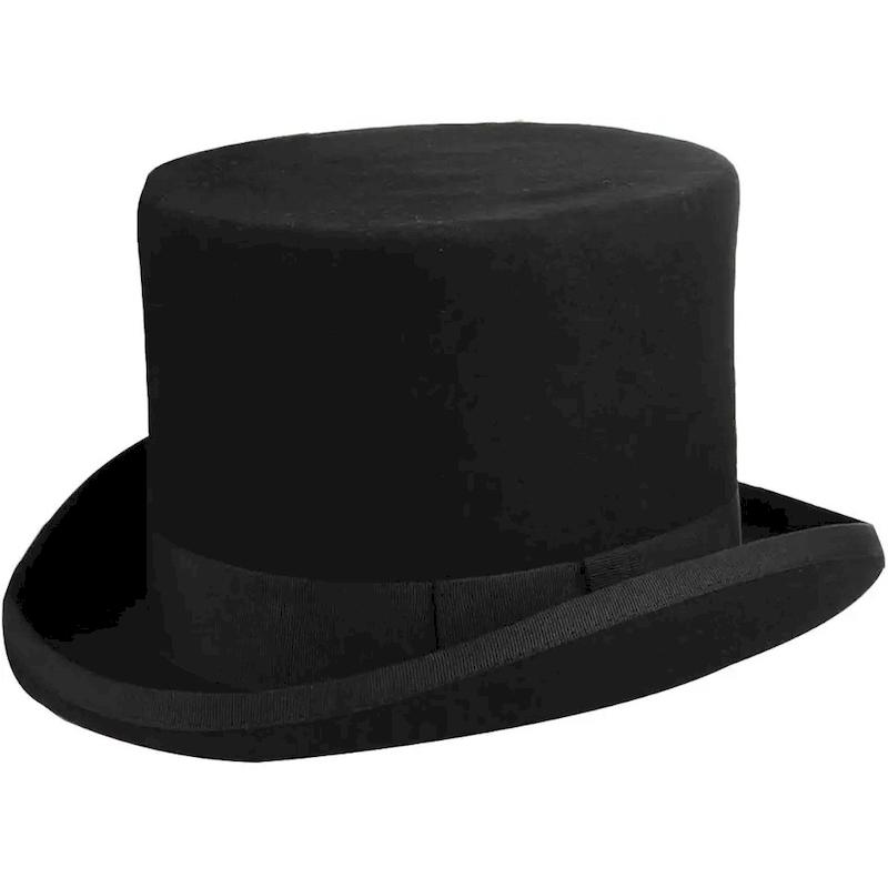who wears a top hat